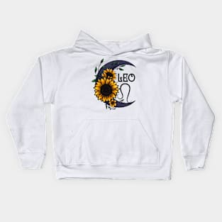 Leo zodiac floral Kids Hoodie